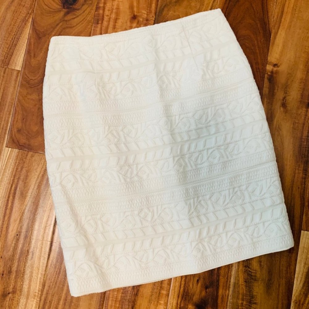 Worth Cream Textured Skirt